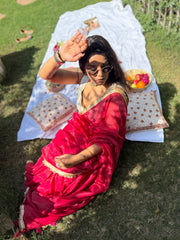 Rani Jalpari Pure Handloom Mul Cotton Saree