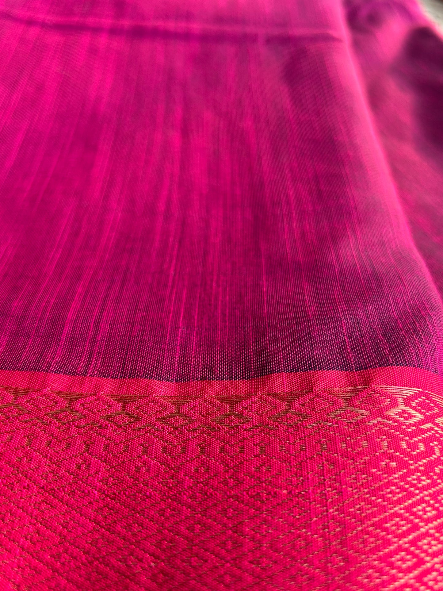 Radiant Magenta Elegance South Cotton Silk Saree