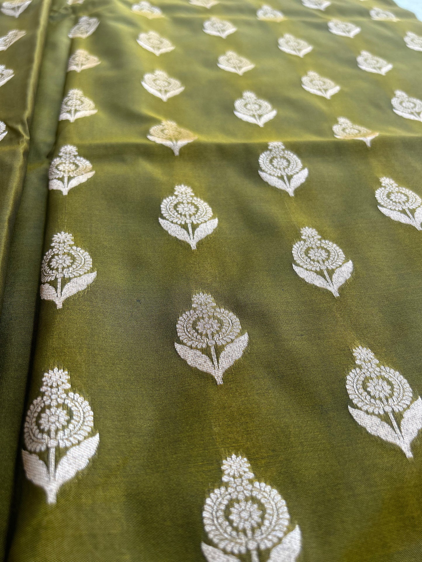 Mehendi Elegance Upada Katan Silk Saree