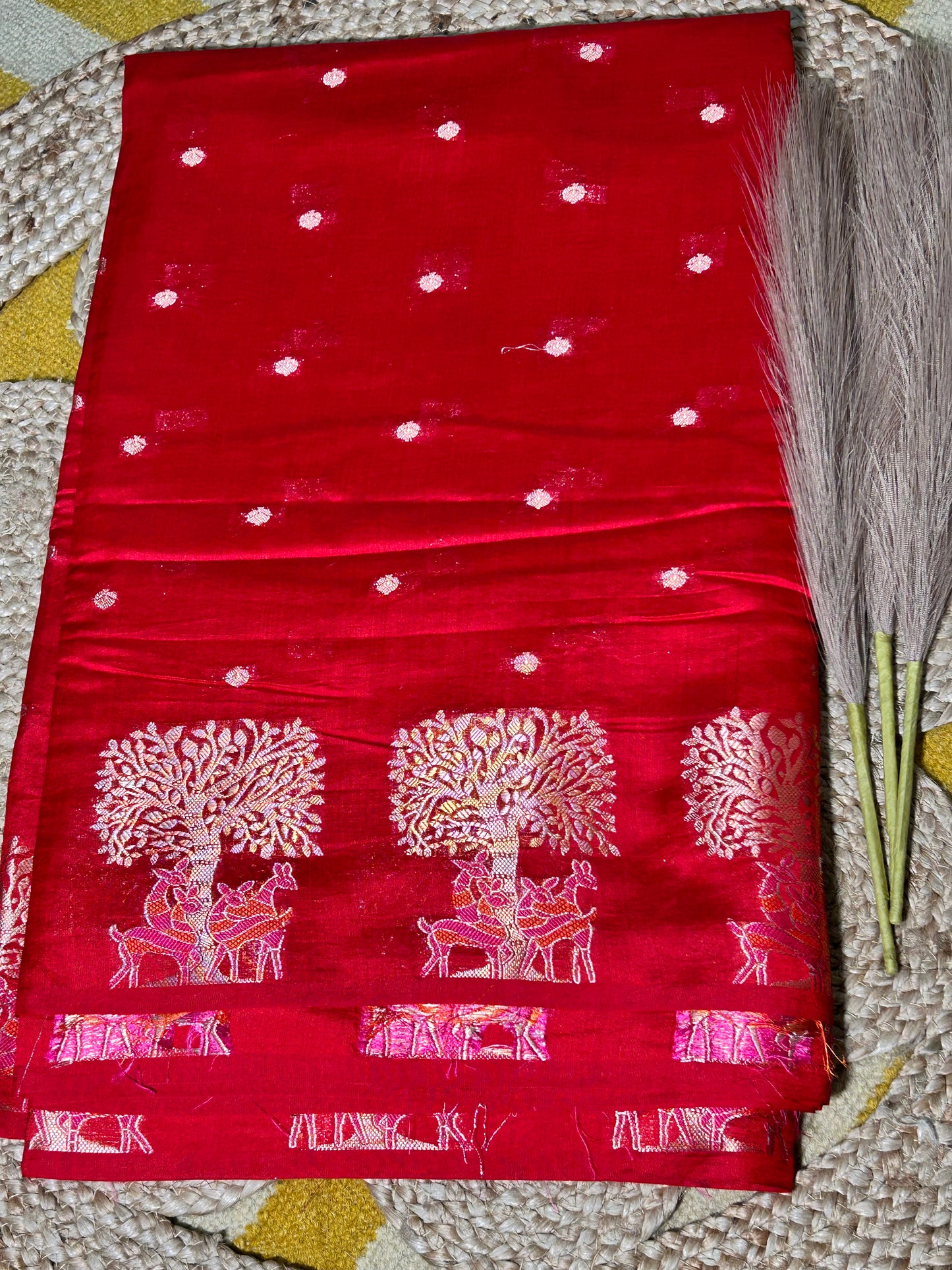 Scarlet Grace Banaras Raw Mango Silk Saree