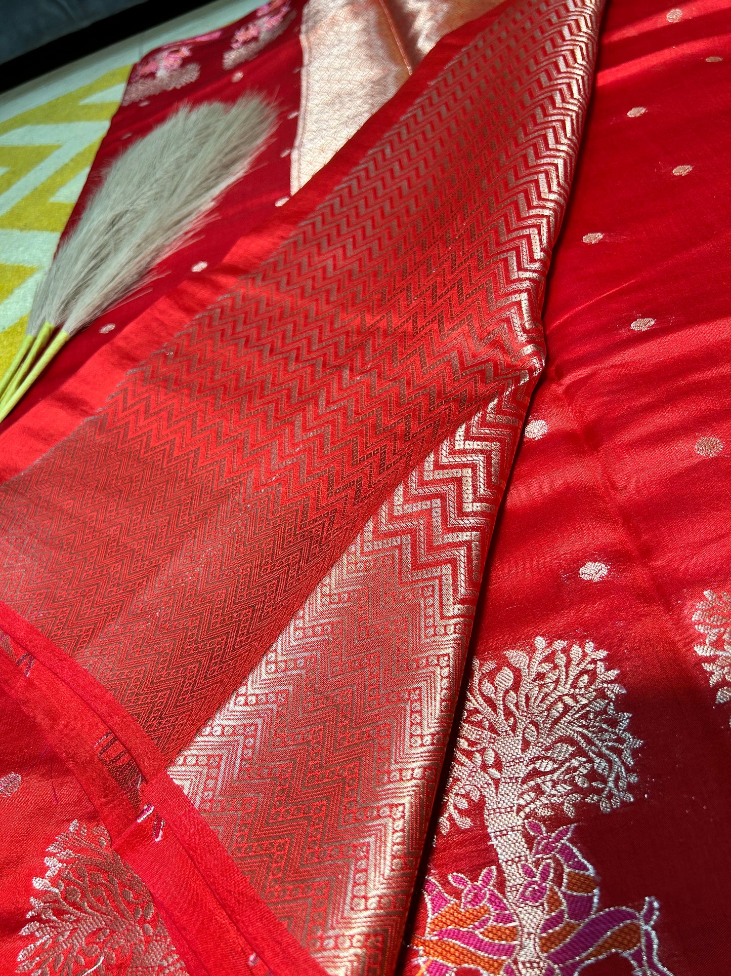 Scarlet Grace Banaras Raw Mango Silk Saree