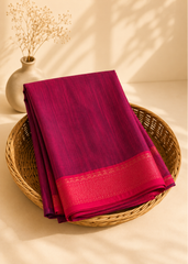 Radiant Magenta Elegance South Cotton Silk Saree