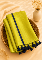 Neon Breeze Pure Handloom Mul Cotton Saree