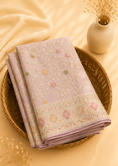 Blush Blossom Melody Chikankari Georgette Saree
