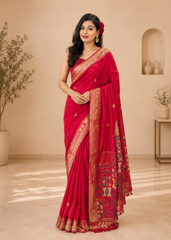 Rakta Roop Pure Dola Silk Lambani Saree