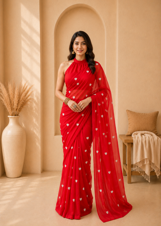 Rangrez Scarlet Saree