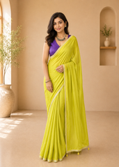 Neon Elegance Luxury Modal Silk Saree